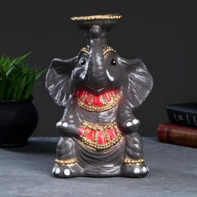 Копилка - подсвечник "Слон" цветной, 18,5х15х26см