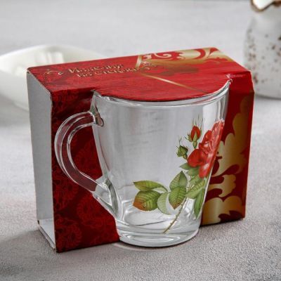 Кружка «Алая роза», 250 мл, в подарочной упаковке