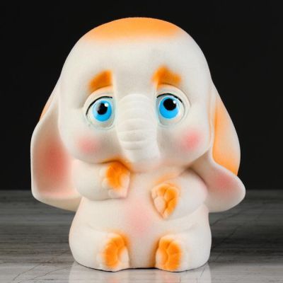 Копилка "Слоник Нема", глянец, белый цвет, 19 см