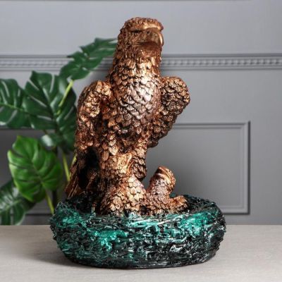 Копилка "Семья орлов", бронзовая, 44 см