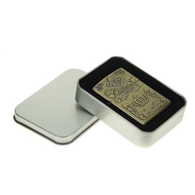 Зажигалка бензиновая "Корона" 5.5х3.5 см