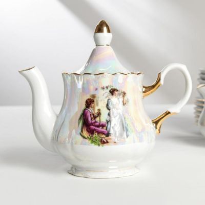 Сервиз чайный «Мадонна», 31 предмет: чайник 1,75 л, чашки 250 мл