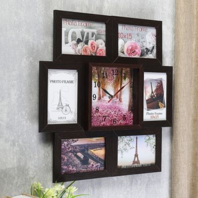 Часы-фоторамка "Сад сакуры" на 6 фото 10х15 см