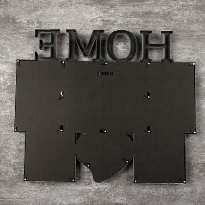 Фоторамка пластик на 5 фото 9х11, 10х10, 10х15см "Дом" серая, магнит.доска 15х20 38х45,5см