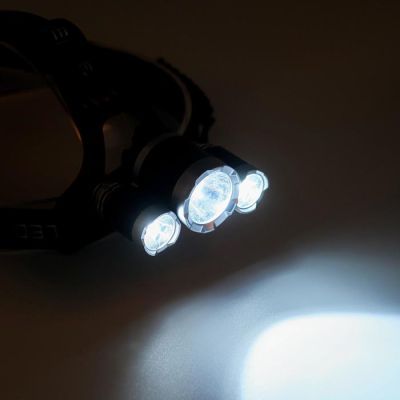 Фонарь налобный аккумуляторный, серия: "Мастер К", 6 х 9 см, от сети 220 Вт