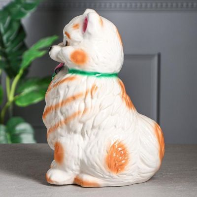 Копилка "Собака Шпиц", глянец, бело-персиковый, 30 см, микс