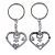 Набор брелков  "Два сердца"