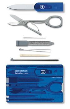 Victorinox Swiss Card Blue translucent Набор (арт. - 0.7122.T2)