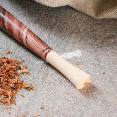 Мудштук деревянный резной, 10 см, d=8,5 мм