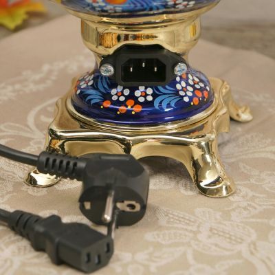 Самовар «Птица на синем», овал, 3 л, электрический