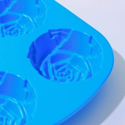 Форма для выпечки Доляна «Роза», 26×17,5 см, 6 ячеек, цвет МИКС