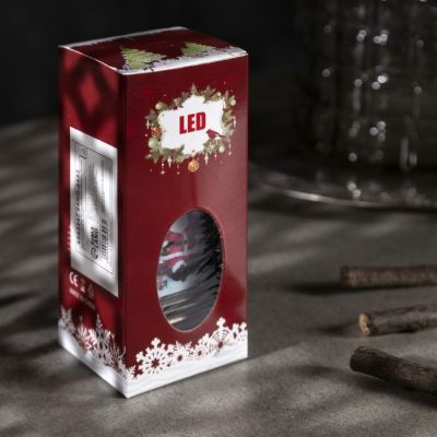 Светодиодная фигура «Бронзовый фонарь с Дедом Морозом» 5.5 × 13 × 5.5 см, пластик, батарейки AG13х3, свечение тёплое белое