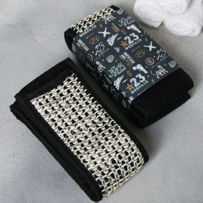 Гель для душа "Крутому мужику", + мочалка