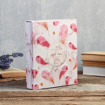 Фотоальбом на 200 фото 10х15 см "Пёрышки" в коробке МИКС 26,5х20,7х5,5 см