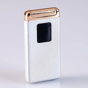 Зажигалка электронная в подарочной коробке, USB, дуговая, с индикатором заряда 3.5х7.2 см
