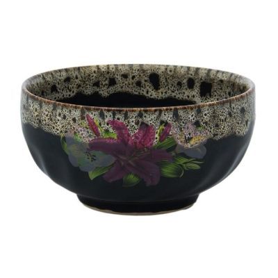 Салатник "Пена", тёмный, с деколью, 1.1 л, микс