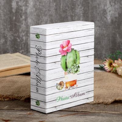 Фотоальбом на 40 фото 10х15 см "Кактусы и доски" в коробке МИКС 17х14х5 см