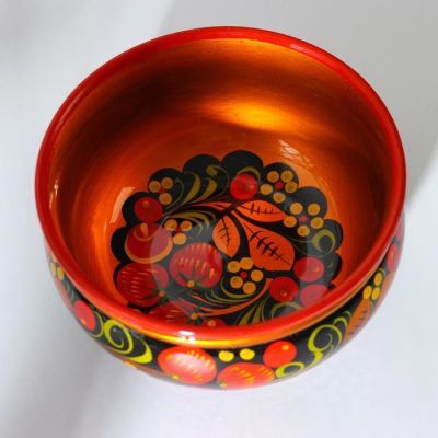 Салатник «Ягодка», средний, хохлома