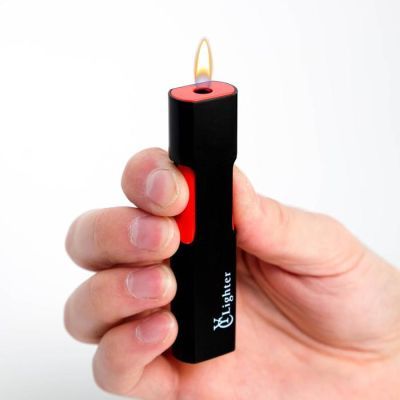 Зажигалка газовая, пьезо, с регулятором 9х2.2 см, красная/черная
