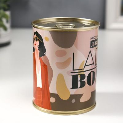 Носки в банке "Для Lady Boss"  (женские, цвет микс)
