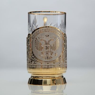 Чайный набор ГЕРБ РФ (подстаканник с блюдцем)