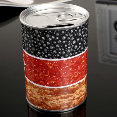 Копилка металл банка "Можешь позволить кабачковую - копи на чёрную" 10х7,3х7,3 см