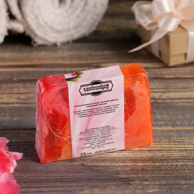 Косметическое мыло "В день 8 марта" аромат розовый манго, "Добропаровъ", 100 гр