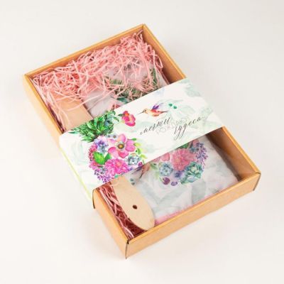 Кухонный набор «Мечтай»,варежка-прихватка 20х28см, лопатка деревянная