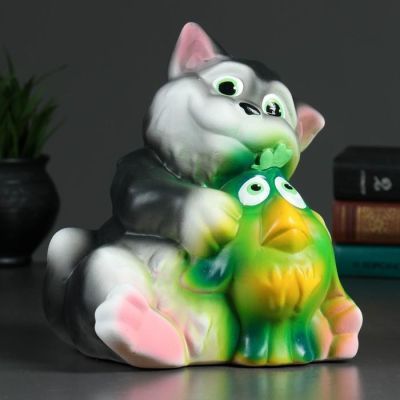 Копилка "Кот с птичкой" 17х19х23см