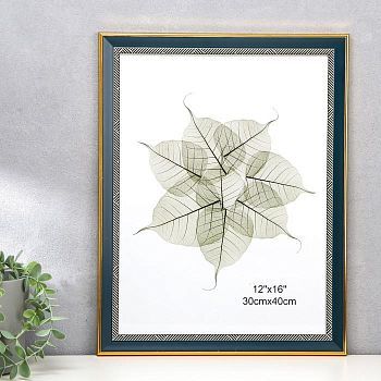 Фоторамка пластик 30х40 см "Синяя с синими черточками на белом" 44,6х34,6х1,5 см