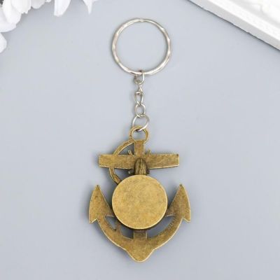 Брелок металл "Якорь с компасом" 5,8х4х0,8 см