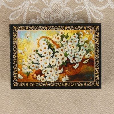 Шкатулка «Ромашки», 10×14 см, лаковая миниатюра