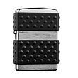 Zippo 200 ZP - зажигалка с покрытием Brushed Chrome, латунь/сталь, серебристая с чёрной резиновой накладкой, матовая, 36x12x56 мм