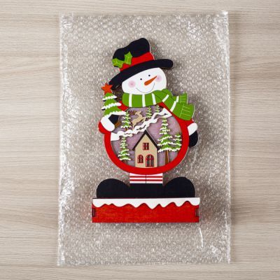 Светодиодная фигура «Снеговик» 13 × 24 × 5 см, дерево, батарейки ААх2 (не в комплекте), свечение тёплое белое