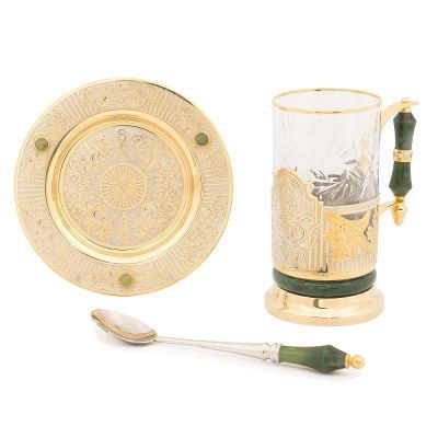 Чайный набор камень нефрит