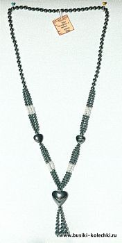 Бусы Гематит "От сердца к сердцу" арт. НГМ-81(4)-76-1