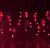 Гирлянда уличная "Бахрома" (Ш:3 м, В:0,6 м, нить темная, красный)