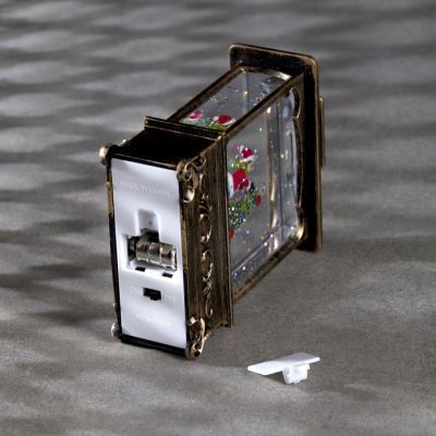 Светодиодная фигура «Фонарь с ребёнком и ёлкой» 7.6 × 13.5 × 3.2 см, пластик, блёстки, батарейки AG13х3, свечение тёплое белое