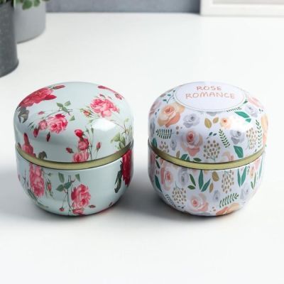 Шкатулка металл "Романтика цветов" МИКС 8х8х8 см