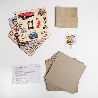 Фотоальбом My adventure, набор для создания, 15.7 × 15.7 × 2.5 см