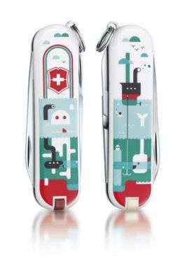 0.6223.L1502 Нож-брелок CLASSIC "SEA WORLD" 7 функций, 58 мм.