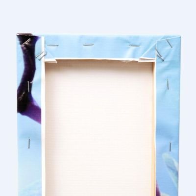 Картина модульная на подрамнике  "Голубые цветы" 3- 34*34см, 2-20*70 см; 145х70