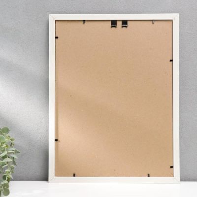 Фоторамка 30х40 см "Белая с серебром"