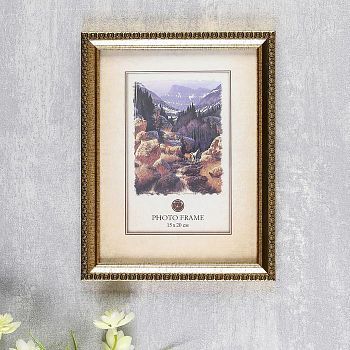 Фоторамка пластик "Золото" 15Х20,