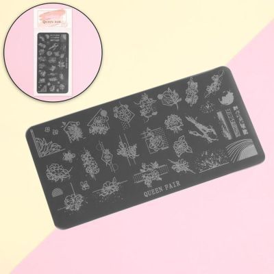 Диск для стемпинга металлический «Цветы», 6 × 12 см