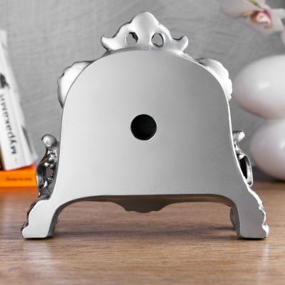 Часы настольные "Каминные", цвет серебряный,  21х19х6.5 см