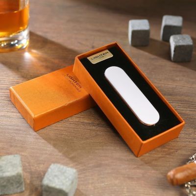 Зажигалка электронная "Слайд", USB, спираль, белая, 0.7х2.2х8 см