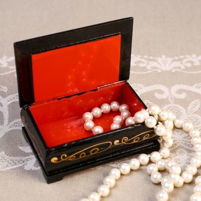 Шкатулка «Серый котенок», 6×9 см, лаковая миниатюра