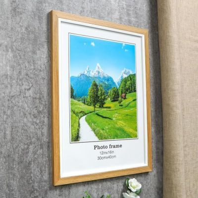 Фоторамка пластик 30х40 см "Бук с белым обрамлением" 44х34х1 см