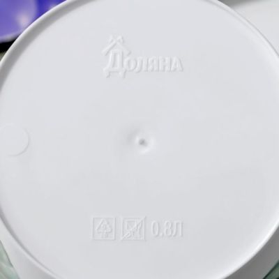 Горшок для цветов Доляна «Тропический лес», 800 мл, цвет белый